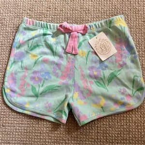 The Beaufort Bonnet Company Pastel Floral Green & Pink Girls Shorts